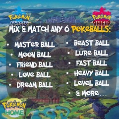 ✨Pick Any Pokeball x6, x12✨ Master Ball, Beast Ball ✨ Pokemon Sword & Shield