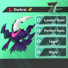 SHINY Darkrai 6 IV for Pokemon Legends ZA