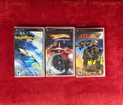 Wipeout Pure, Hot Wheels Ultimate, Burn Out Legends, & ATV Sony PSP – Lot of 4