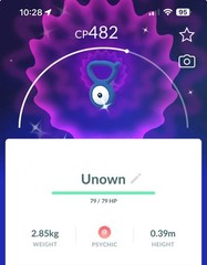 Shiny Unown V Pokemon Gen2 Go Same /30 day Pokémon Johto Dex registration