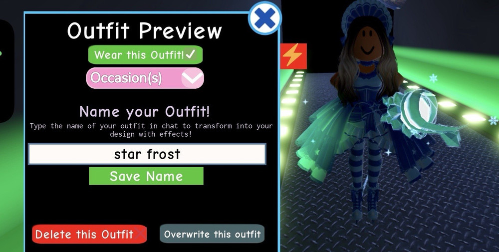 Roblox Star Frost Outfit Preview Multiplayer Simulation PC In-Game Digital Item