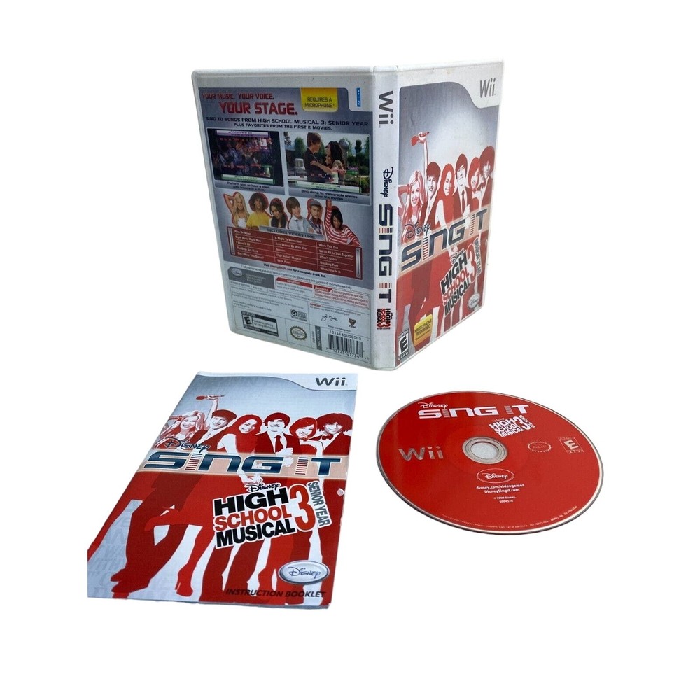 Sing It High School Musical 3 (Nintendo Wii, 2007) Genuine Authentic