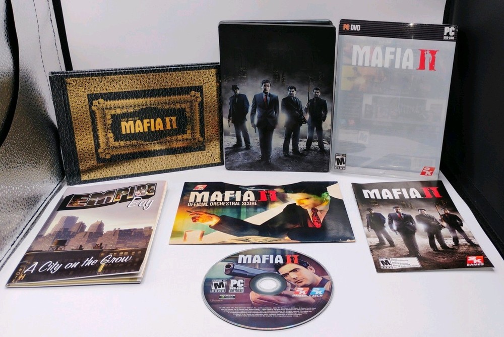 Mafia II Collector’s 2010 PC DVD Edition Steel book – Complete In Box Authentic