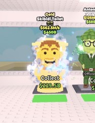 Gold Skibidi Toilet from real Steal a Brainrot