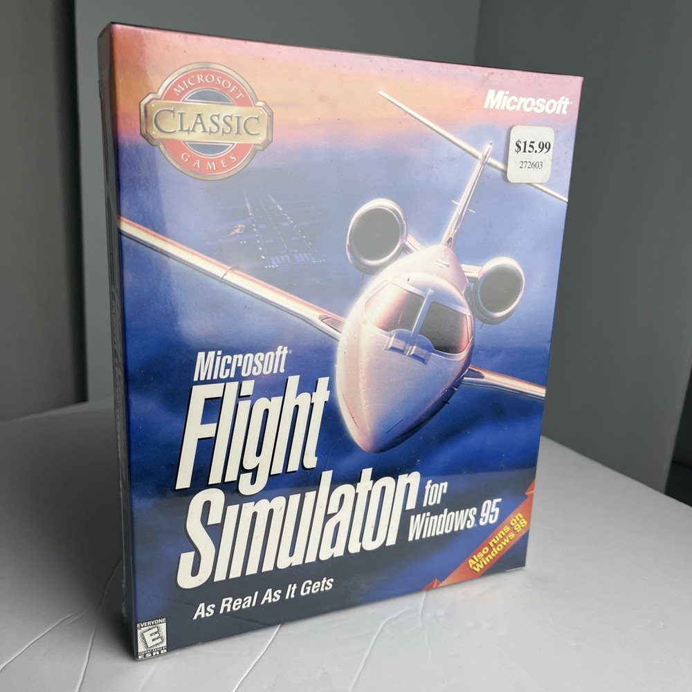 NEW SEALED Microsoft Flight Simulator Version 6.0 for Windows 95 PC classic RARE