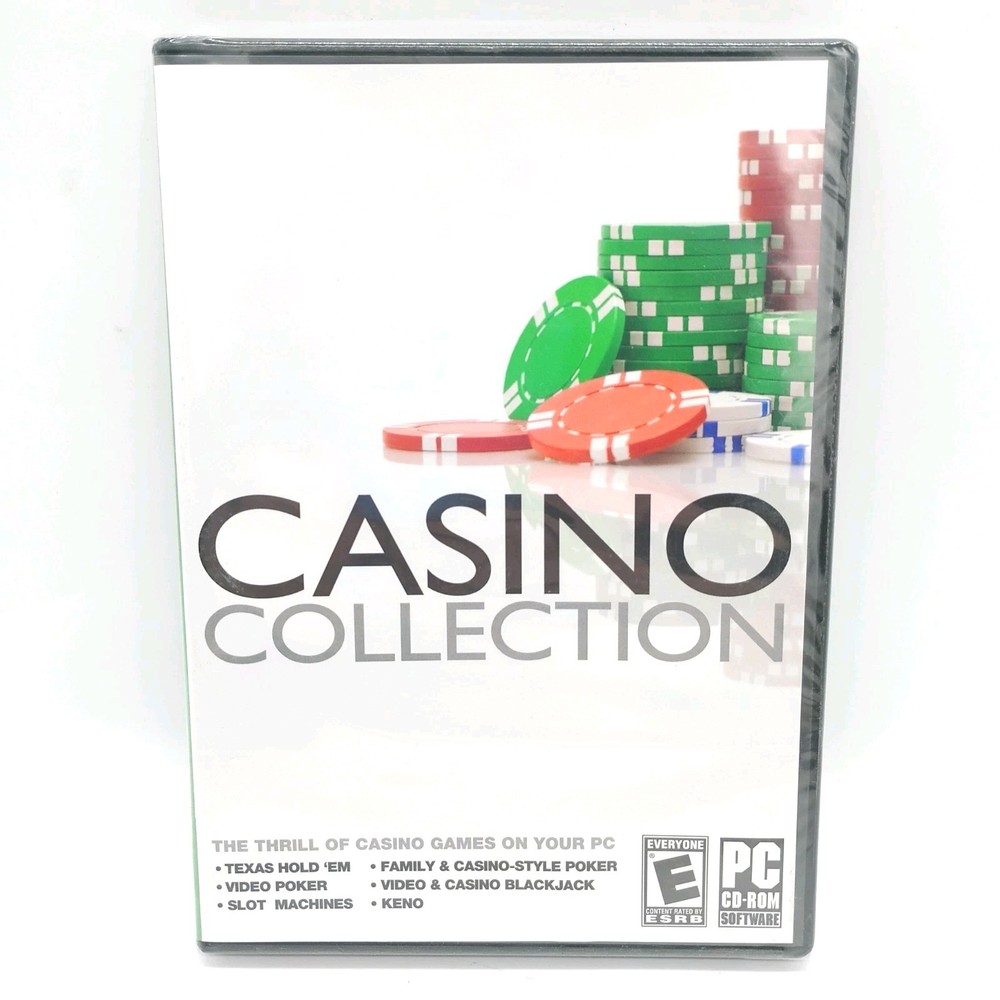 NEW – Casino Collection (Windows PC CD-ROM) Slots Poker Roulette Blackjack Keno