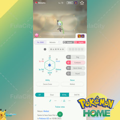 Meloetta🟢Event Pokémon G0 Special Research 🟡 Pokemon HOME Trade🟢