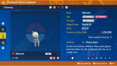 Meloetta 6IVs Tera Type: Normal Pokémon Scarlet and Violet