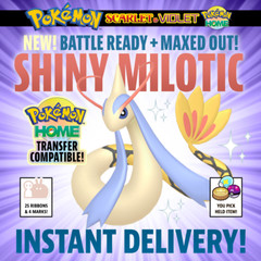 ✨ SHINY MILOTIC ✨ MAXED OUT! 25 RIBBONS 4 MARKS! Pokemon Scarlet & Violet!! ✨