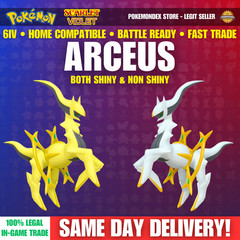 Pokemon SCARLET & VIOLET ✨ 6IV SHINY ARCEUS & NON SHINY✨ BATTLE READY ✨EV’D