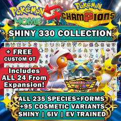 POKEMON CHAMPIONS COMPLETE SHINY DEX BUNDLE 330 FOR HOME BATTLE READY EXPANSION