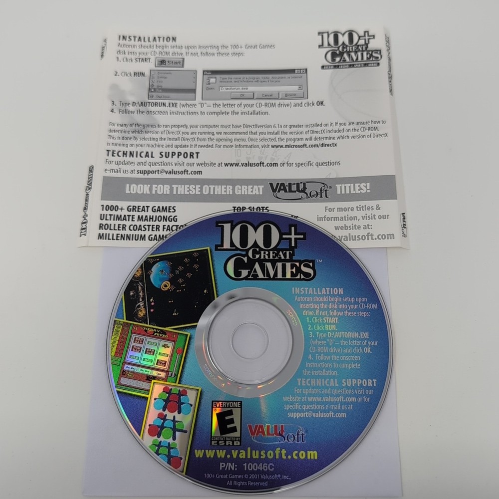 100+ Great Games (PC) Valusoft *Disc Only* No Case