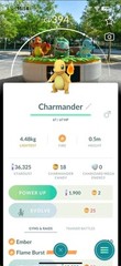 Shiny Charmander ( Osaka Kensai Expo Rally Stamp BG ) Pokémon Trading Go