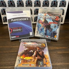 Uncharted 2, 3, & Drakes Fortune Bundle (Sony PlayStation 3)-READ
