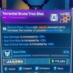 Borderlands 4⭐️LVL 60 GOD ROLL JAKOBS ENHANCEMENT PURPLE ⭐️All PLATFORM