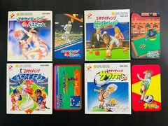 Lot of 4 Various Gamesoft With Card Nintendo Famicom Disk System Konami 1987