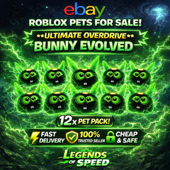 12-PACK Ultimate Overdrive Bunny | Legends Of Speed Roblox | Super Fast Delivery