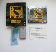 CAUTION SEAMAN (Sega Dreamcast, 2000) – Complete in Box Game is SEALED w Manual
