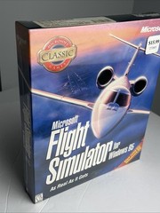 NEW SEALED Microsoft Flight Simulator Version 6.0 for Windows 95 PC classic RARE