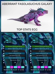 Aberrant Fasolasushus Top Stats EGG PAIR – Ark Ascended PVE Official Crossplay