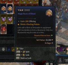 YAX Rune – Softcore Seasonal – Vessel of Hatred 🔥DIABLO 4