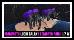 ARK Survival Ascended PvE MAMMOTH LUCID GALAXY TOP EMBRYO WEIGHT PC/XBOX/PS5 ASA