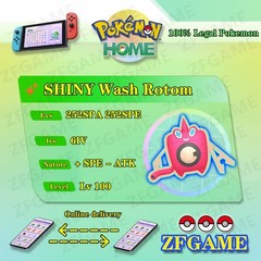 ✨6IV SHINY Wash Rotom + EVS🚀 POKEMON HOME✨Champions✨Online delivery⚡