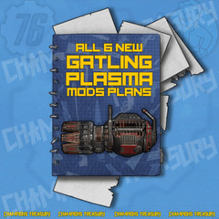 Fallout 76 PC 6 Gatling Plasma Mods Plans + Plan: Prime Receiver