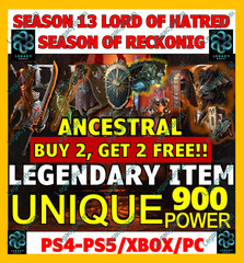 🔥 DIABLO 4 IV✨ALL UNIQUES ITEMS✨ 900✨SEASON 13 LORD OF HATRED✨PC PS XBOX ✨