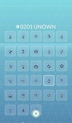 Unown non shiny Any unown Go