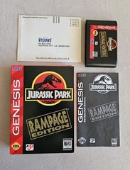 JURASSIC PARK RAMPAGE EDITION SEGA GENESIS COMPLETE IN BOX W/ REGISTRATION