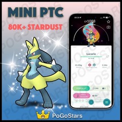 Pokémon PTC Go – Shiny Lucario – Go Tour 2026✨Special Mega Background✨