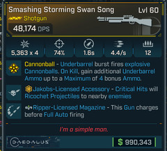 Borderlands 4 ⭐KINETIC SWAN SONG SHOTGUN⭐JAKOBS⭐RIPPER MAG