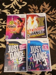 Wii Music Video Game Bundle DDR 2, DDR3, & Country Dance 1 Preowned