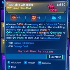 Borderlands 4⭐️LEVEL 60 CLASS MODS CUSTOM ORDER YOU CHOOSE ROLL⭐️All PLATFORMS
