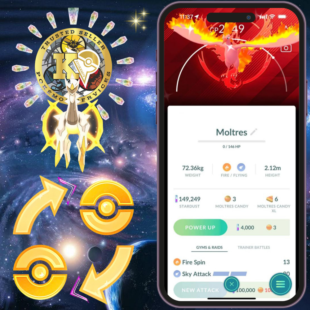 P.T.CentraI GO— Shiny Moltres—Zapdos—Articuno —Background Go Tour 2026—Digital♻️