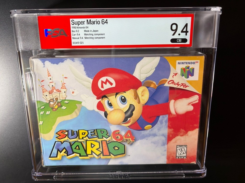 Super Mario 64 Original Version Nintendo 64 N64 Complete In Box Graded PSA 9.4