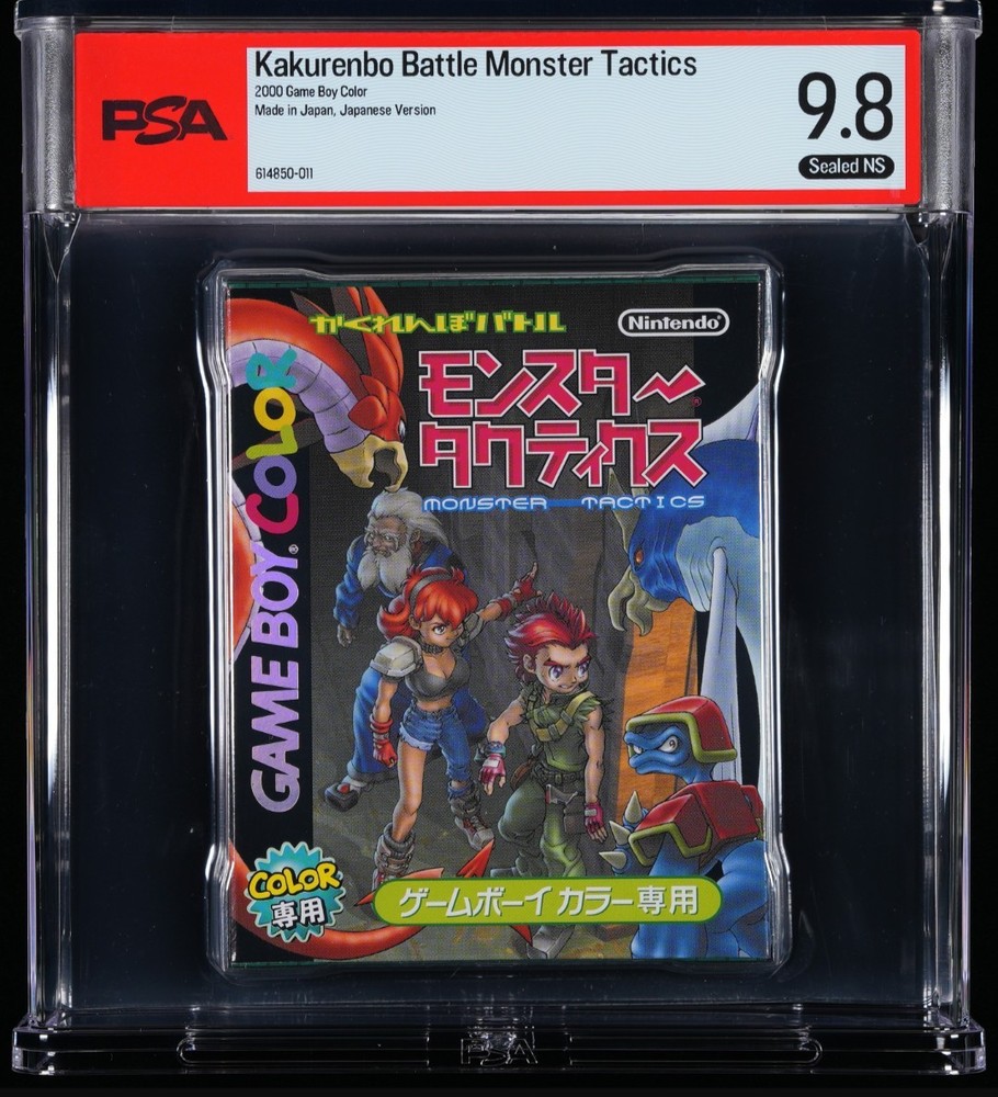 PSA 9.8 Graded Sealed Japanese Game Boy Color Kakurenbo Battle Monster Tactics