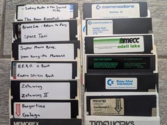 Lot of 12 Various Commodore 64 Games & Productivity – 5.25″ Floppies, Tested!
