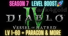 ✴️Diablo 4 ✴️SEASON 7 🚀Leveling BOOST+Pit Run+Boss carry🚀✨ S7 PC PS XBOX