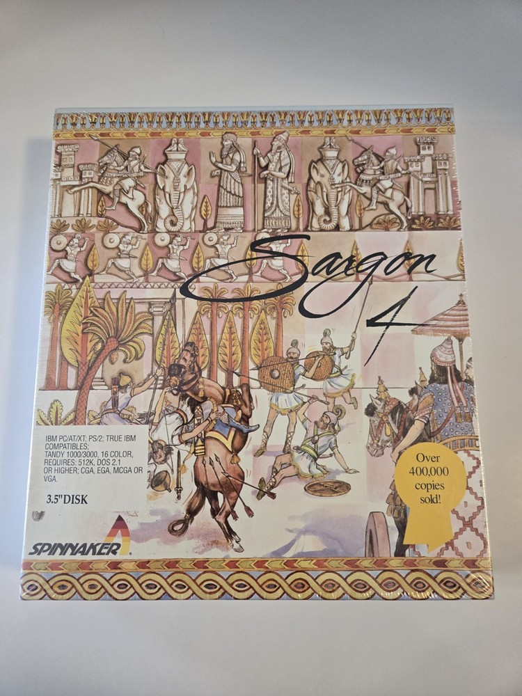 NEW Sealed Sargon 4 Chess Spinnaker IBM PC/AT/XT; PS/2 3.5 disk