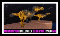 ARK Survival Ascended PvE MEGARAPTOR HALLOWEEN 1960 TOP EGG Pair PC/XBOX/PS5 ASA