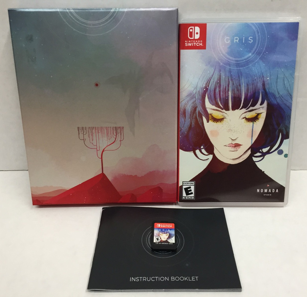 GRIS w/ SPECIAL RESERVE BOX Nintendo Switch MANUAL No Art Print – 405 of 8100