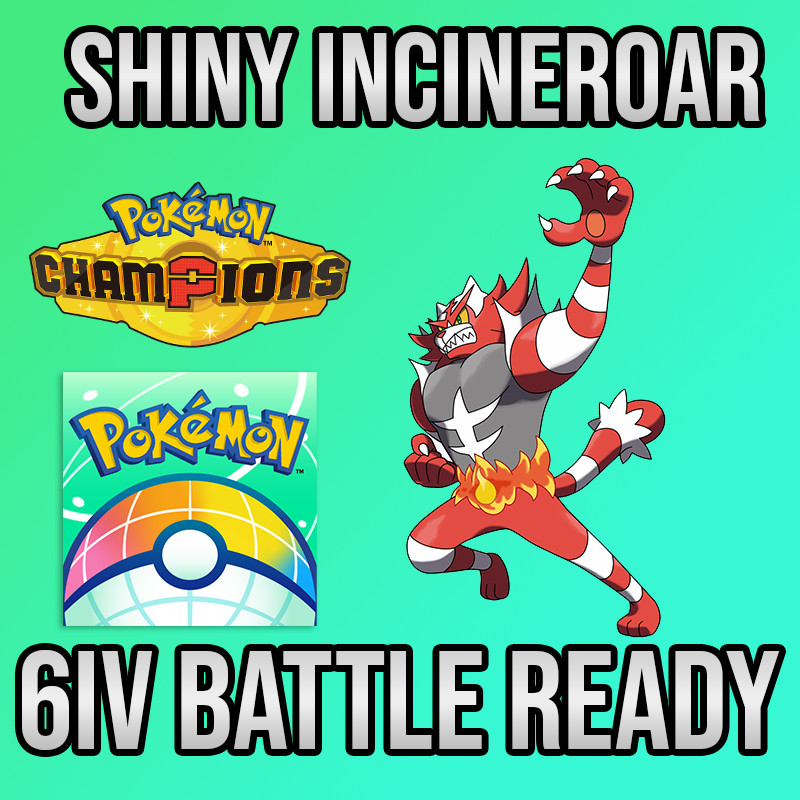 ✨6IV SHINY Incineroar Battle Ready🚀 POKEMON HOME✨ Pokemon Champions✨