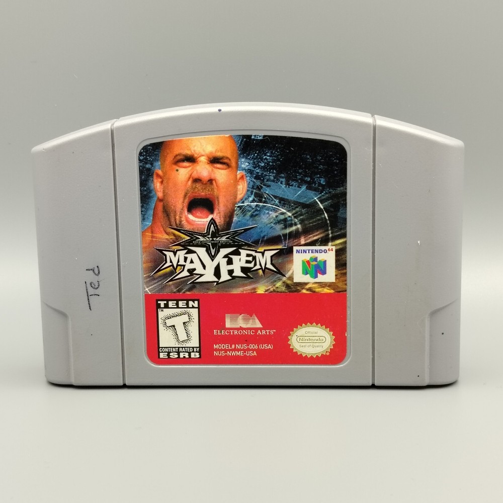 WCW Mayhem (Nintendo 64, 1999) Authentic N64 Tested Working Cartridge Only