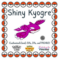 🔥Pokémon Scarlet & Violet🔥 Shiny Kyogre with free item from Pokémon GO!!🌟🌟🌟