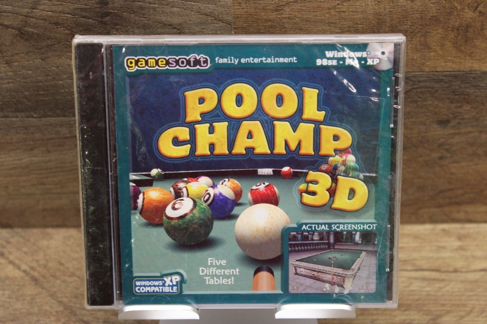 Vintage New GameSoft Pool Champ 3D PC Video Game (2005) Windows VISTA/XP/98SE