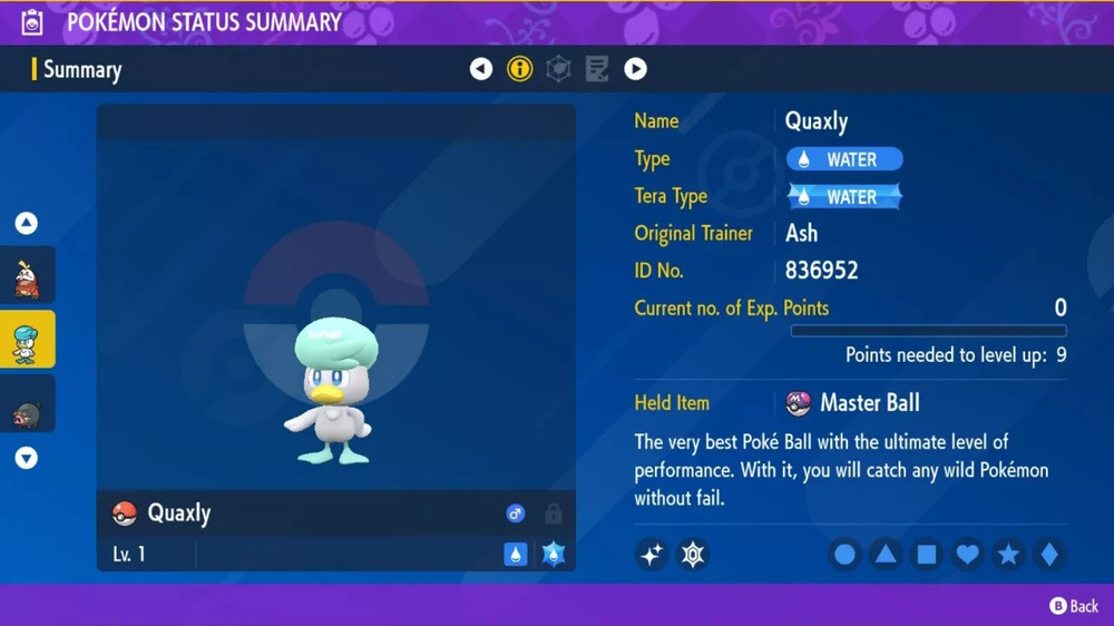 Pokémon Scarlet & Violet – CUSTOMIZABLE Quaxly 6IVs Max Stats – 🚀FAST TRADE🚀