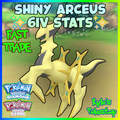 ✨ 6IV SHINY ARCEUS ✨POKEMON BRILLIANT DIAMOND & SHINING PEARL BDSP EV’D🚀