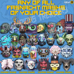 FALLOUT 76 [PC] ANY OF ALL FASNACHT MASKS OF YOUR CHOICE